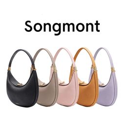 Designer bag half moon crescent Songmont Luna for Womens Luxury handbag mens Cross Body Shoulder strap Bags Totes pink Wallet calfskin even colourful Clutch 4567