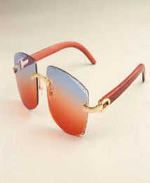 2019 new factory direct luxury fashion ultra light sunglasses 3524015A natural wooden temple sunglasses engraving mirror6445798