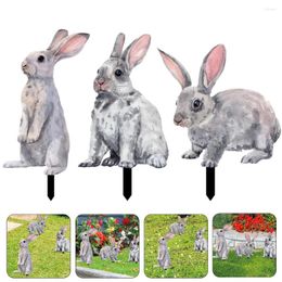 Garden Decorations 3Pcs Easter Lawn Signs Stake For Outdoor Sign Props Decoration