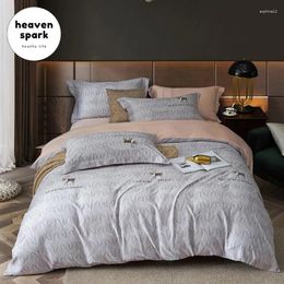 Bedding Sets Geometric Set Fundas Nordicas 240x220 Floral Silk Duvet Cover 4Pcs Bed Sheets And Pillowcases King Size Textile Hous