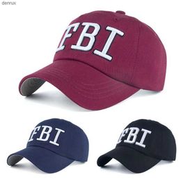 Ball Caps New Fashion Baseball Hat Adjustable Unisex FBI Letter Embroidery Outdoor Casual Caps Hip Hop Gorras Snapback For MenL240403L240413