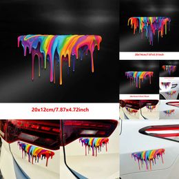 New Fluid Paint Rainbow Creative Full Body Anti-scratch Masking Car Motorcycle Universal Decorative Stickers