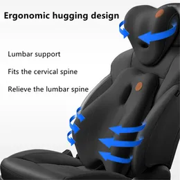 Pillow Car Lumbar Electric Massage Headrest Backrest Memory Foam Spine Support USB Plug-in Waist Head Back Pad