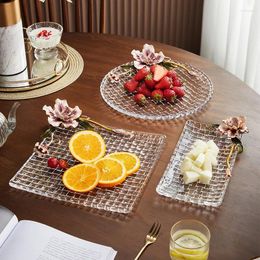 Plates Dessert Kitchen Glass Table Deco Plate For Decorations Cuissarde Party Enamel Charger Dishes & Crystal