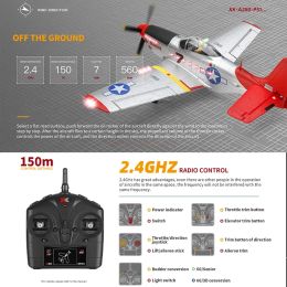 Wltoys XK A280 RC Plane 2.4G 4CH 3D6G Mode Aircraft P51 Fighter Simulator With LED Searchlight RC Airplane EPP Toys For Children