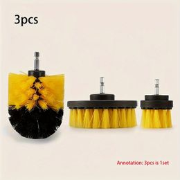 3pcs Electric Drill Brush Kit scrubber Cleaning Brush For Carpet Glass Car Kitchen Bathroom toilet Cleaning Tools household