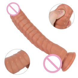 Double-layer Silicone sexy Toys for Women Lesbian Realistic Dildo with Strong Suction Cup Soft sexyy Huge Dildo Female Masturbator