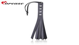 Adult bdsm Game Fetish sex bondage Leather Tail Spanking Paddle Whip Flogger Sex Toys For Couples Women Sexy Policy Knout slave Y14131829