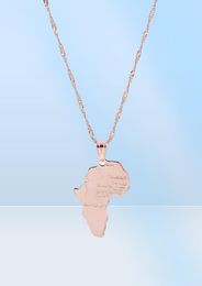 Silver Rose Gold Africa Map Pendant Necklace Hip Hop Jewellery Map of Africa2474710