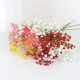 Decorative Flowers 10pcs/lot Artificial Bouquet For Home Decor Wedding Decoration Craft Vases Flower DIY Accessories LSAF009