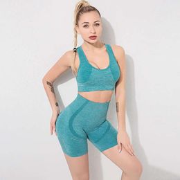 Lu Set Jumpsuit Align Lemon Seamless Yoga Sports Fiess High Waist Peach Hip Raise Vest Suits Workout Clothes Gym Leggings Shorts Set for Wo