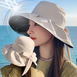Berets Foldable Wide Brim Sun Hat Adjustable Caps For Men Women Summer Beach Hats Quick-drying Visors Fisherman Cap Bucket
