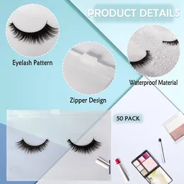 Storage Bags 100Pcs Eyelash Aftercare Lash For Clients Cute Packaging 50 Drawstring And Zipper Cosmetic