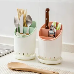 Kitchen Storage Plastics Cutlery Holder Drainer Container Drying Rack Non Slip Tableware Knife Spoon Fork Box Organiser