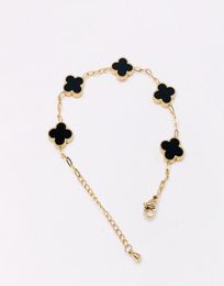 2020 latest singlesided fourleaf clover bracelet female simple temperament fashion rose gold colorfast bracelet bracelet1761661