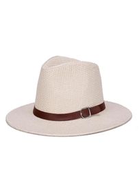 2021 New Panama Hat Summer Sun Hats for Women Man Beach Straw Hat for Men UV Protection Cap chapeau femme80826505236060