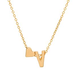 Pendant Necklaces Fashion Heart Necklace For Women Couple Lovers Gold Shape Chain Chocker Female Cute Zircon Jewlery 2167 Drop Delive Otovp