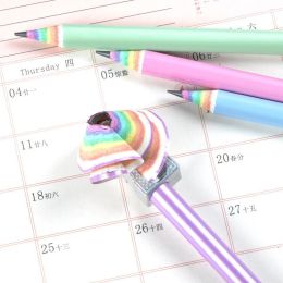 1PC Rainbow Colour Paper Pencil Children's Writing And Painting HB Professional Art Sketch Comic Pen Office School Supplies