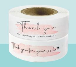 Gift Wrap 120Pc Pink quotThank You For Your Orderquot Stickers Supporting My Business Package Decoration Seal Labels Stationer2126309