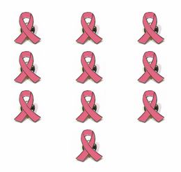 100PCS Official Pink Ribbon brooches Breast Cancer Awareness Lapel Pins7477376