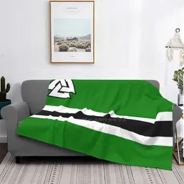 Blankets Vinland Flag With Knot Top Quality Comfortable Bed Sofa Soft Blanket Saga Nordic Flags Green