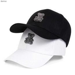 Ball Caps Fashion 3D Little Bear Baseball Cap Men Women Spring Summer sun Hats Cotton Snapback Hat Unisex Hip Hop Trucker Caps GorrasL240403L240413