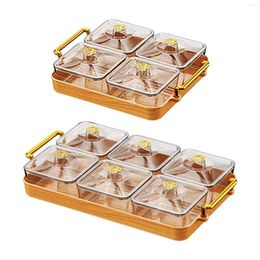 Plates Compartment Serving Tray With Lid Dried Fruit Dish Platter For Wedding Party Durable Lightweight Accessories Multipurpose