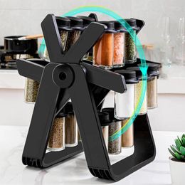 Kitchen Storage 360° Rotating Spice Rack Organiser Seasoning Bottle Supplies Ferris Wheel