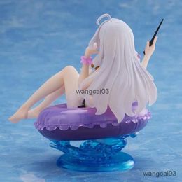 Action Toy Figures 13CM Anime Elaina Figure Wandering Witch The Journey PVC Cute Sitting Position Swimsuit Model Swimming Ring Series Toys Gifts