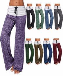 6 Colours Fashion yoga Pants for girls Leggings Splice quickdry sweatpants gym long pant clothing Fitness high waist lift buttock 4298340