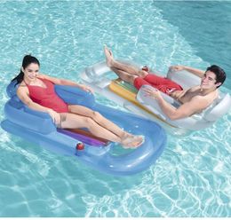 Inflatable Air Mattress Floating Row 157x89cm Pool Floats Lounge Sleeping Bed Chair For Swimming Beach Water Sports Tubes2309977