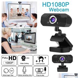 Webcams Hd 1080P Webcam With Microphone Usb Driver- Computer Camera For Live Broadcast Video Calling Conference Work Pc Laptop Drop Dhusf