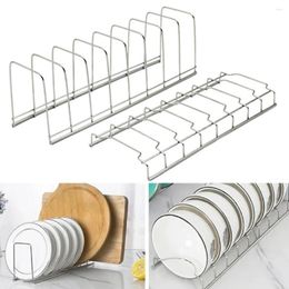 Kitchen Storage Organiser Dish Drying Rack Stainless Steel Bowl Drainer Pot Lid Holder Shelf Cutlery Household Accessories