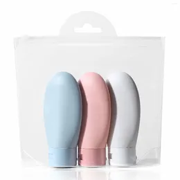 Liquid Soap Dispenser 3pcs 60ml Portable Travel Bottle Cosmetic Storage Refillable Lotion Leakproof Shampoo Container Squeeze Tube Empty