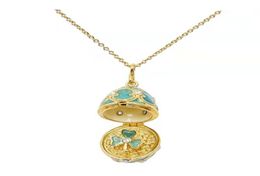 Pendant Necklaces Selling Enamel Drop Can Open Flowers Easter And Christmas Gifts With Egg Necklace2752929