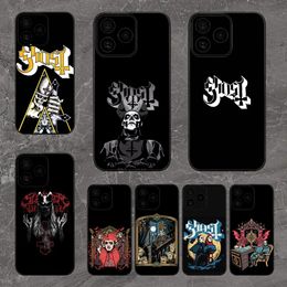 Ghost Heavy Metal Band Lambskin Phone Case For iPhone 8 15 Plus 11 12 13 Pro Max 14 14 15Pro Max