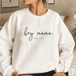 Women's Hoodies Sweatshirts Boy Mama Sweatshirt Mothers Day Gift Boy Mom Hoodie Women Hoodies Long Sleeve Crewneck Sweatshirts Female Casual Pullovers Tops 240413