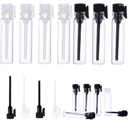 Storage Bottles 100Pcs 1ml/2ml/3ml Empty Mini Glass Perfume Portable Essential Oils Sample Vials With Plastic Rod Caps For