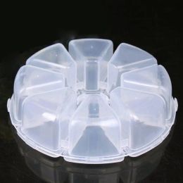 8 Grids Round Diamond Painting Tools Accessories Convenient Beads Container Diamond Storage Box With Compartments