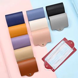 Storage Bags Mask Clip PU Leather Temporary Portable Anti-pollution Cover Case Foldable Dust Bag