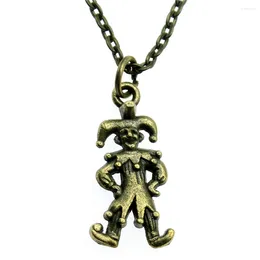 Pendant Necklaces 1pcs Clown Funny People Harlequin Chain Necklace Components Jewelry Cute Length 43 5cm