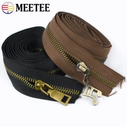 5/10Pcs Meetee 5# Bronze Zipper Slider for Metal Zippers Tapes Wallet Decorative Zip Puller Bag Clothes Repair Kit DIY Accessory