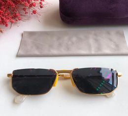 2020 New sunglasses men designer metal vintage sunglasses 0627 Gold Multicolor fashion style square frameless UV 400 lens with ori9895494