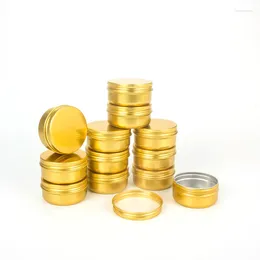 Storage Bottles 50pcs 50g Gold Colour Empty Containers 50ml Sample Jars Cosmetic Aluminium For Cosmetics 57 27mm