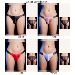 Underwear G-string Thin Panties Thong Black/Red/White/Pink Bulge Pouch Comfort Durable Ice Silk Lingerie Low Waist