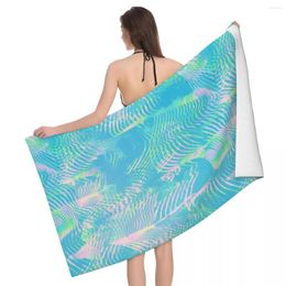 Towel Wave Abstract Texture Beach Towels Pool Large Sand Free Microfiber Quick Dry Lightweight Bath Swim