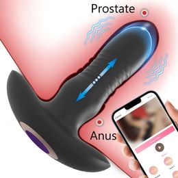 Anal Buttock Plug Vibrator Bluetooth Butt Plug Prostate Stimulator Massager Male Masturbator Adult sexy Toys for Women Men Gay