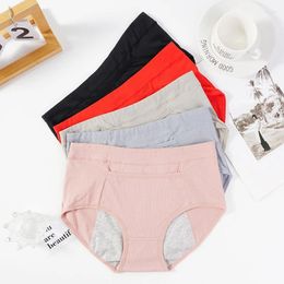 Women's Panties Female Physiological Pants Leak Proof Menstrual Sexy Cotton Mid Waist Pockets Briefs Plus Size 4XL Waterproof Lingerie