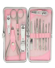 24pcs Manicure Set Pedicure Scissor Cuticle Knife Ear Pick Nail Clipper Kit Stainless Steel Nail Care Tool manicure set8753315