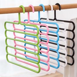 Hangers 5 Layer Trousers Rack Pants Holders Closet Clothes Organiser Multi-layer Household Wardrobe Scarf Storage